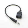 3.5mm AUX to USB 2.0 Adapter Cable for Car Audio