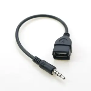 3.5mm AUX to USB 2.0 Adapter Cable for Car Audio