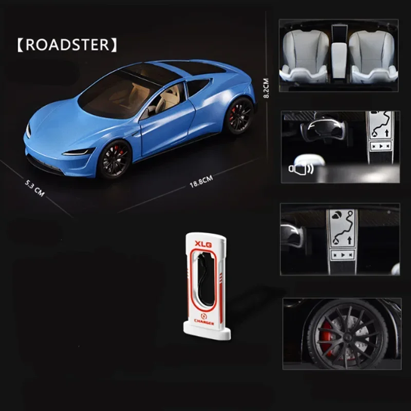 1:24 Tesla Roadster Toy Model 10 1:24 Tesla Roadster Toy Model - Image 10