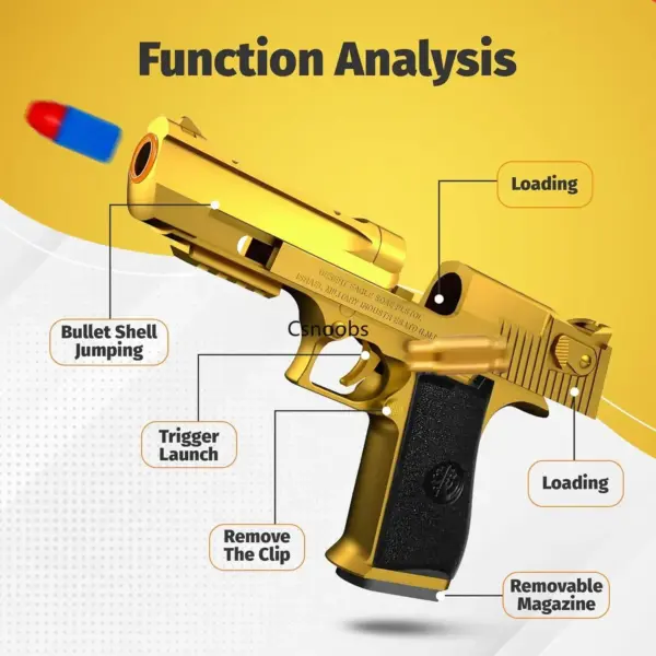 Desert Eagle Shell Ejecting Toy Gun - Image 5