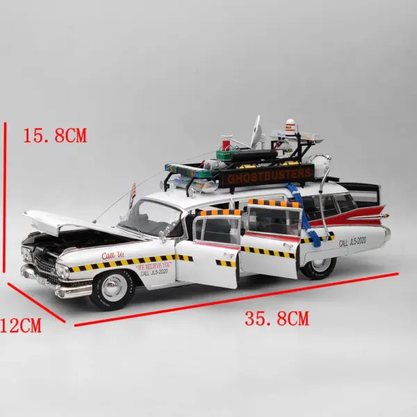 Ghostbusters II ECTO 1A 1:18 Diecast Model Car Collectible - Image 6