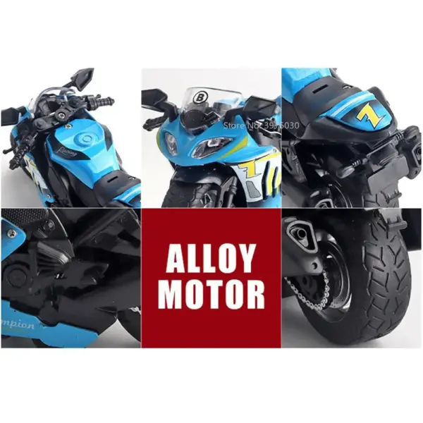 1/12 Scale Diecast Kawasaki Motorcycle Model - Image 3