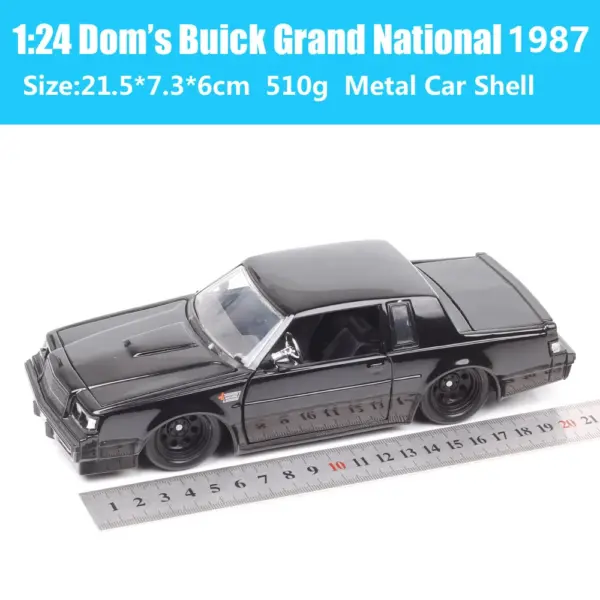 1/24 Scale Dom's Buick Grand National 1987 Diecast Car - Image 3