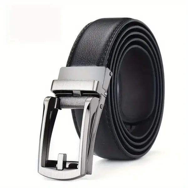 Men's Leather Belt with Automatic Buckle - Image 3