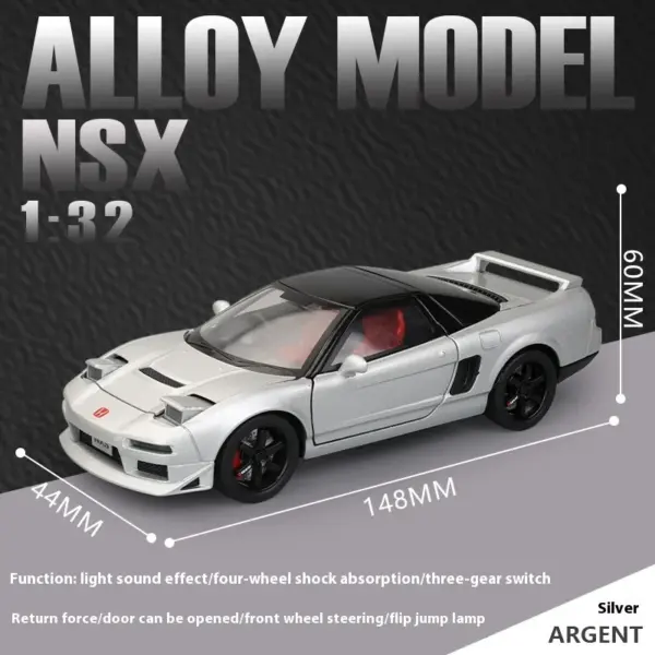 1:32 Honda Acura NSX NA1 Diecast Model Car - Image 7