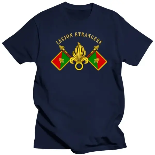 French Foreign Legion Honor Fidele Men’s Cotton T-Shirt - Image 3