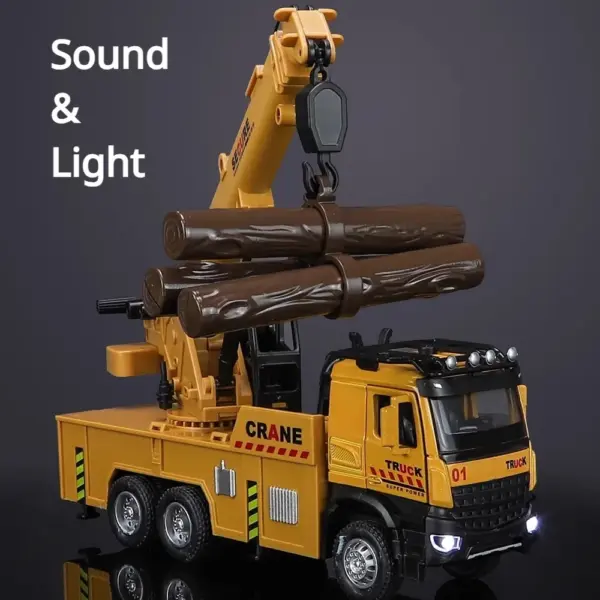 1:32 Scale Engineering Crane Dump Truck Model - Image 4
