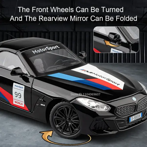 1:22 Scale Z4 SL63 Alloy Diecast Toy Car with Sound and Light - Image 3