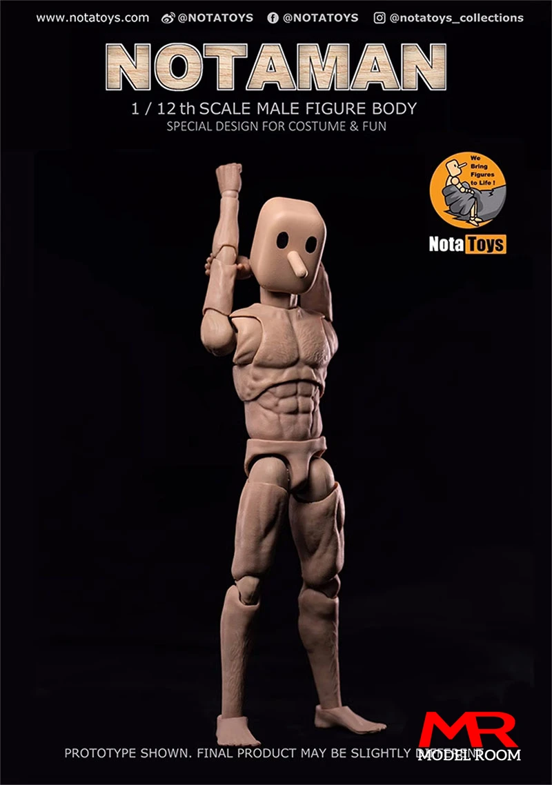 Notaman 1/12 Male Action Figure NT-01 NT-02 NT-02W 4 Notaman 1/12 Male Action Figure NT-01 NT-02 NT-02W - Image 4