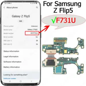 Samsung Galaxy Z Flip6/5/4/3 Fast Charging Port Socket 15 S27e53880d4654ef9ab2c6eb5215f4348S 2