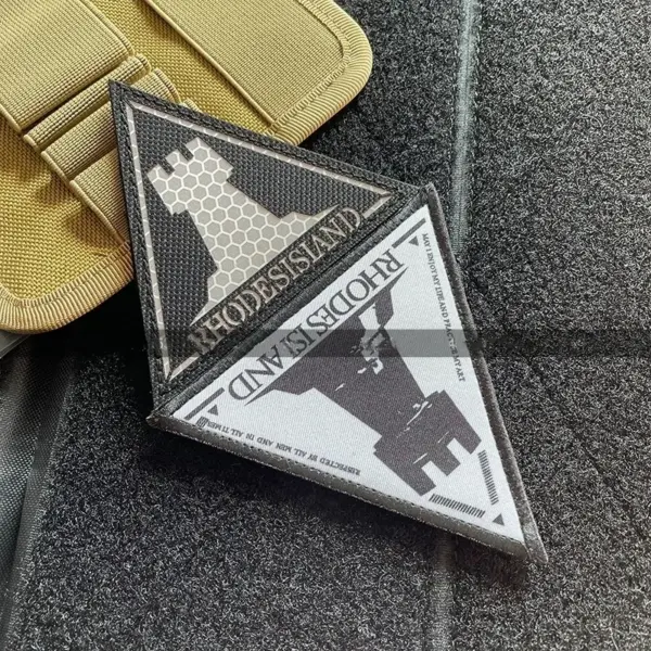 IR Reflective Rhodes Island Morale Badge for Tactical Bags - Image 2