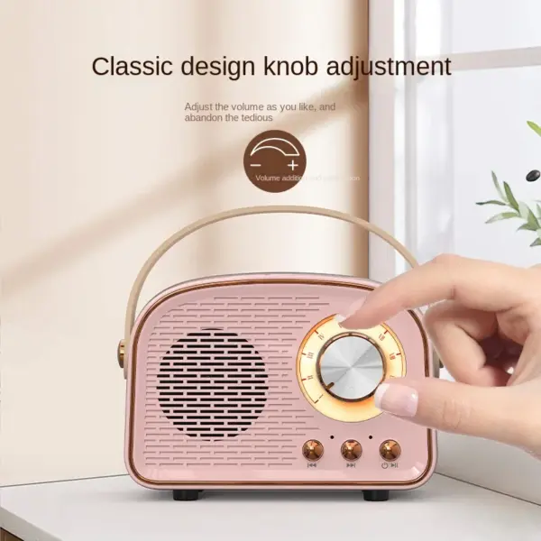 Retro Mini Bluetooth Speaker DW21 for Home & Travel - Image 2