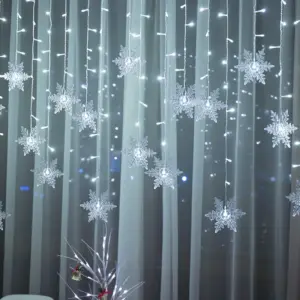 3.2M Snowflake LED Fairy Curtain Lights Waterproof Christmas Decor 13 S28a47a02acf24453a29f34f00358dc49B