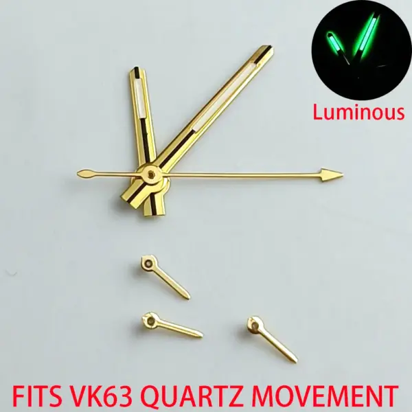 VK63 VK63A Watch Hands with Green Luminous Tips - Image 14