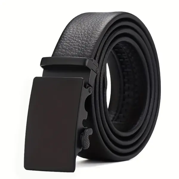 Men's Split Leather Auto Buckle Belt - Image 7