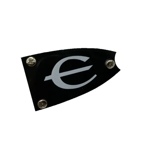 Korean Made Epiphone LP Trussrod Cover Black White - Image 5