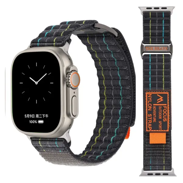 Nylon Loop Strap for Apple Watch Series 9-4 - Image 10