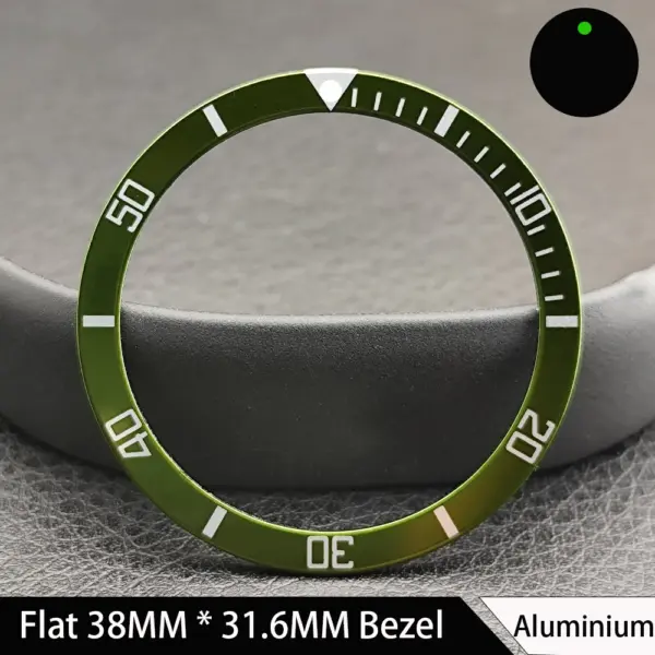 38mm Green Luminous Ceramic Watch Bezel Insert - Image 16