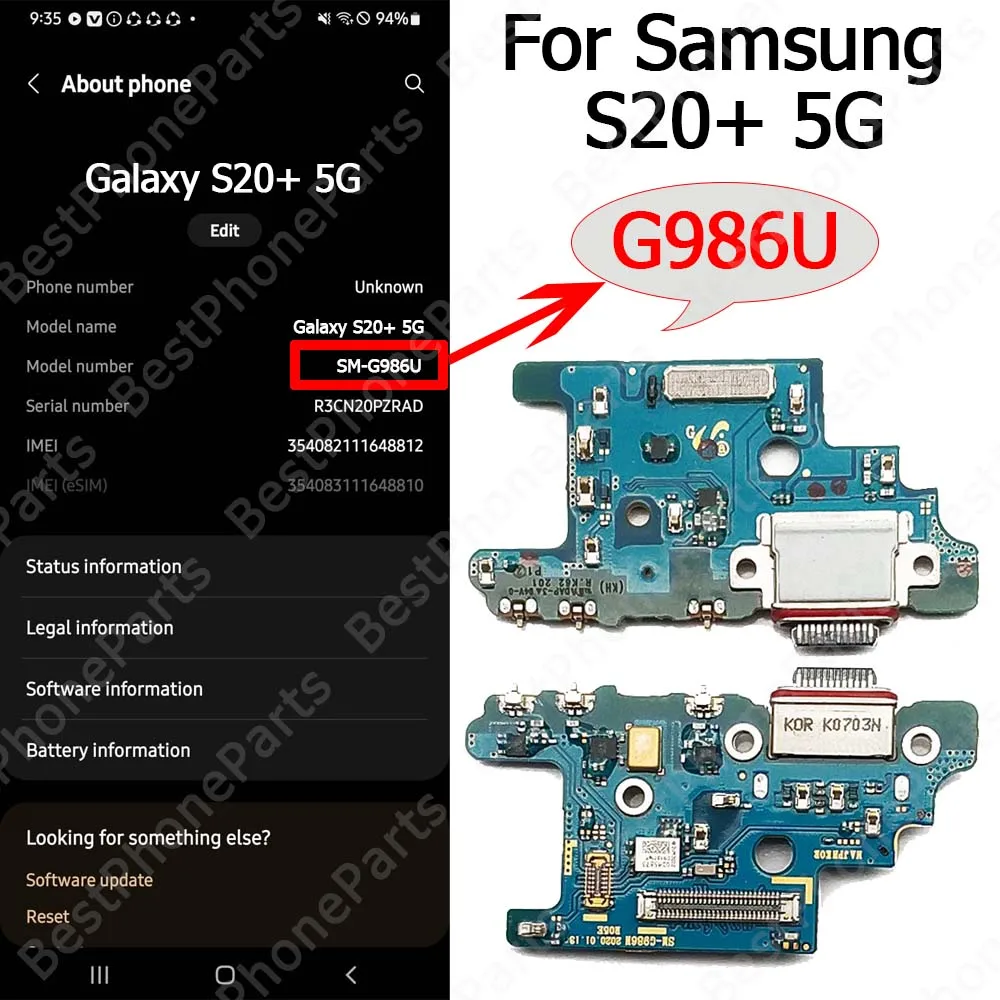 Samsung Galaxy S20 Ultra S20 Plus S20+ Charging Port Repair Socket 14 Samsung Galaxy S20 Ultra S20 Plus S20+ Charging Port Repair Socket - Image 14