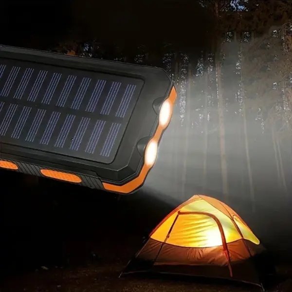 20000mAh Waterproof Solar Power Bank with Compass - Image 5