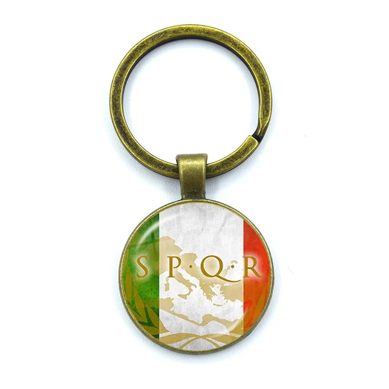 Retro SPQR Roman Legion Glass Pendant Keychain 13 Retro SPQR Roman Legion Glass Pendant Keychain - Image 13