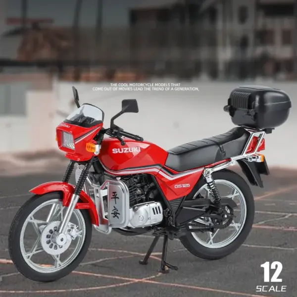 1:12 Suzuki GS125 Classic Motorcycle Diecast Model - Image 2