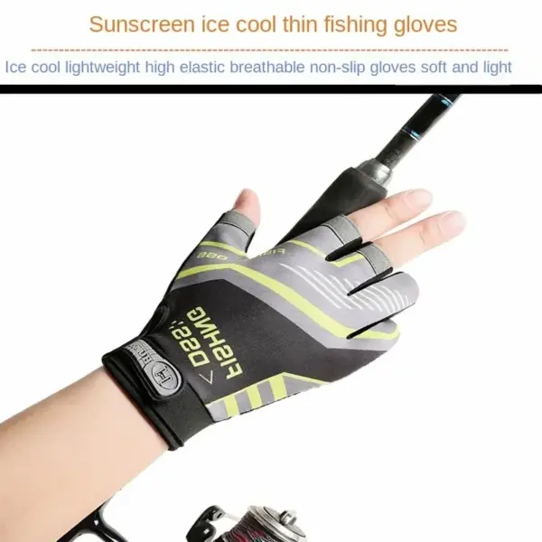 Men's Summer Three-Finger Fishing and Cycling Gloves - Image 5