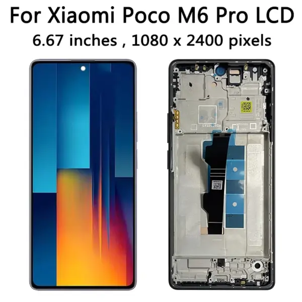 M6Pro LCD Screen with Frame for Xiaomi Poco M6 Pro - Image 3