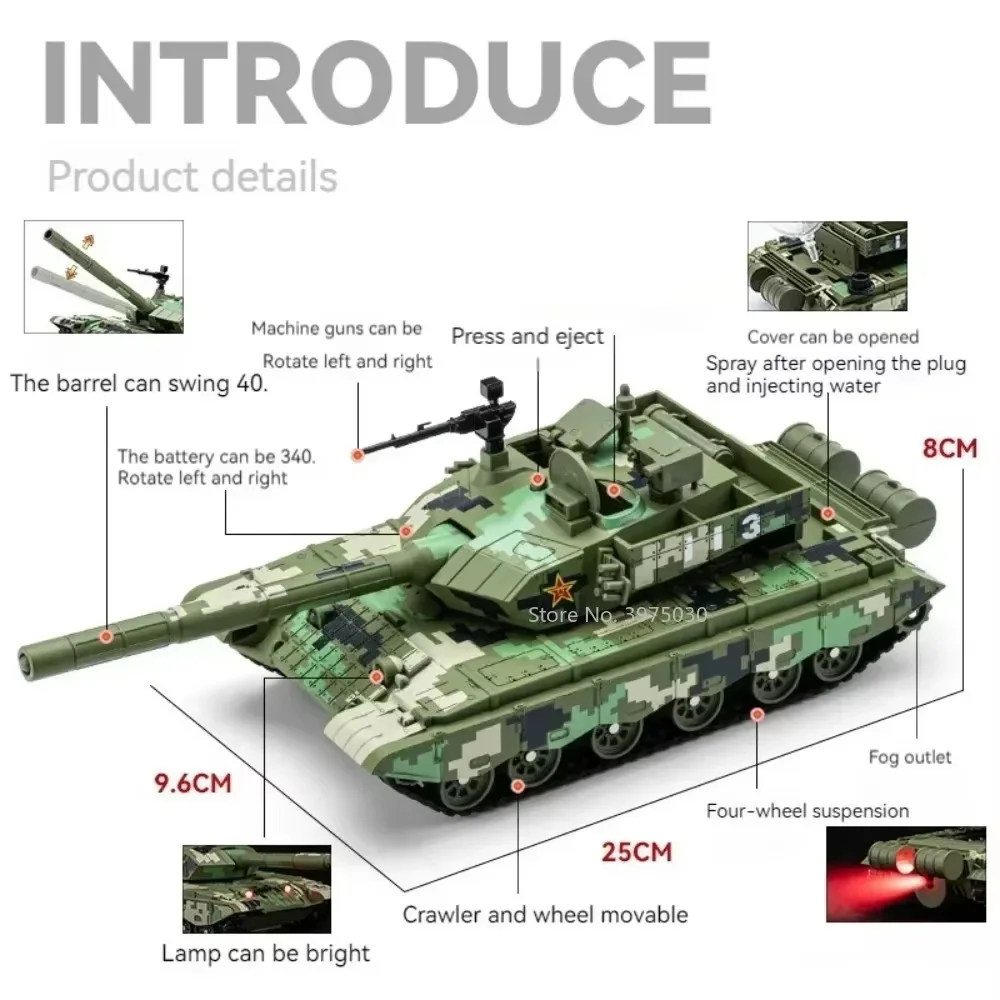 1:32 T99A Military Armored Diecast Tank 2 1:32 T99A Military Armored Diecast Tank - Image 2