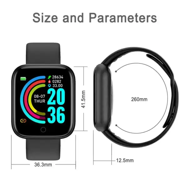 OZKVVM D20 Y68 Fitness Smartwatch with Heart Rate - Image 6