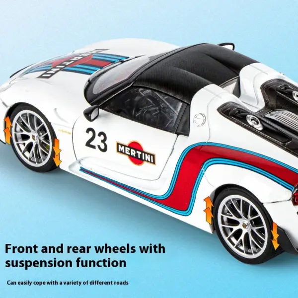 1:18 Porsche 918 Martini Diecast Model - Image 5