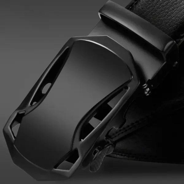Luxury Men's Automatic Metal Buckle Leather Belt - Image 9
