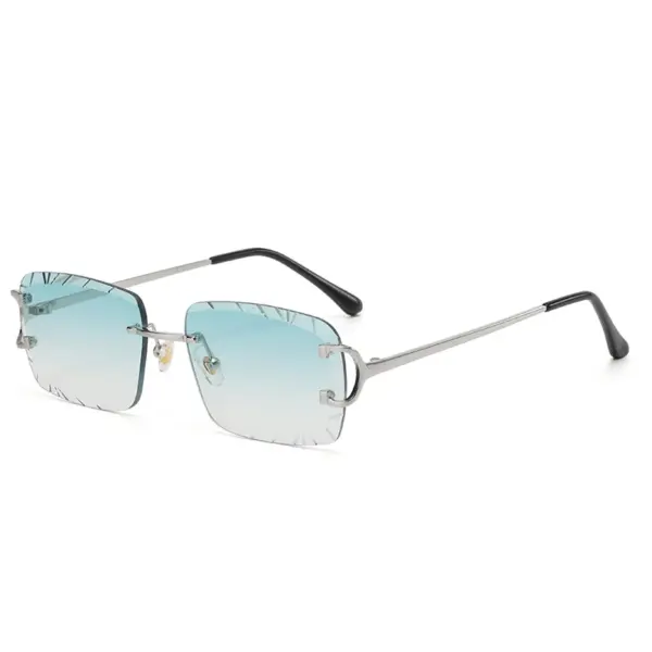 Square Rimless Metal Sunglasses Model 6018 - Image 8