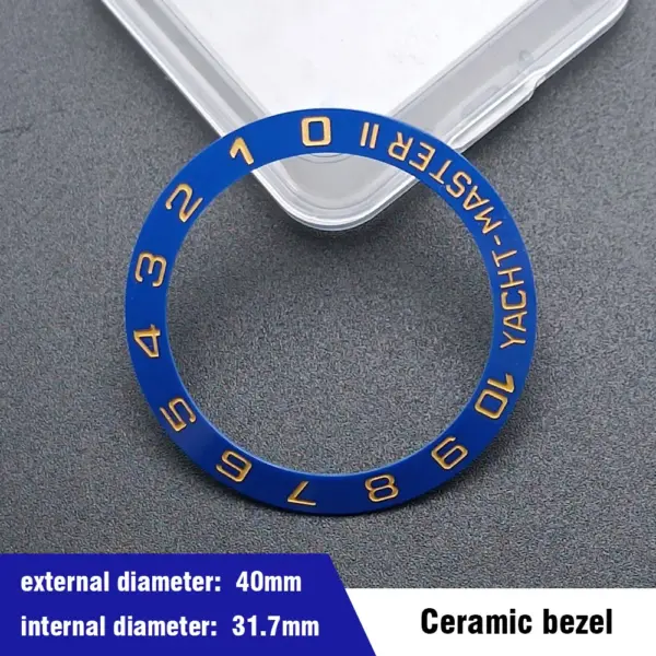 40mm Blue-Green Ceramic Aluminum Bezel Insert for Dive Watch - Image 34