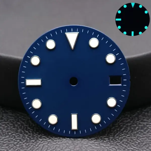 NH34/NH35 Caliber Watch Dial with Blue-Green Luminous Finish - Image 13