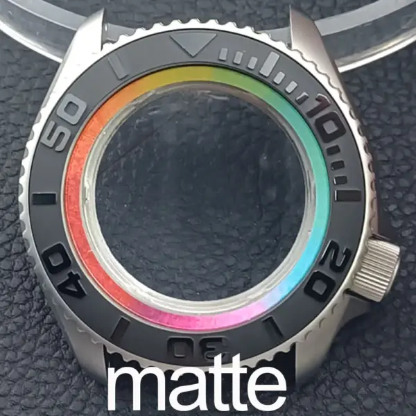 41.5mm Sapphire Crystal Watch Case for NH 35/36 Black Matte Finish - Image 55