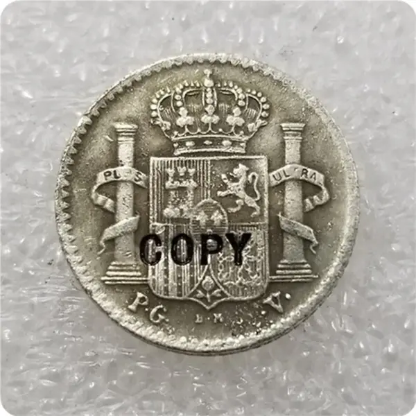 1896 Puerto Rico 5 Centavo Replica Coin - Image 2