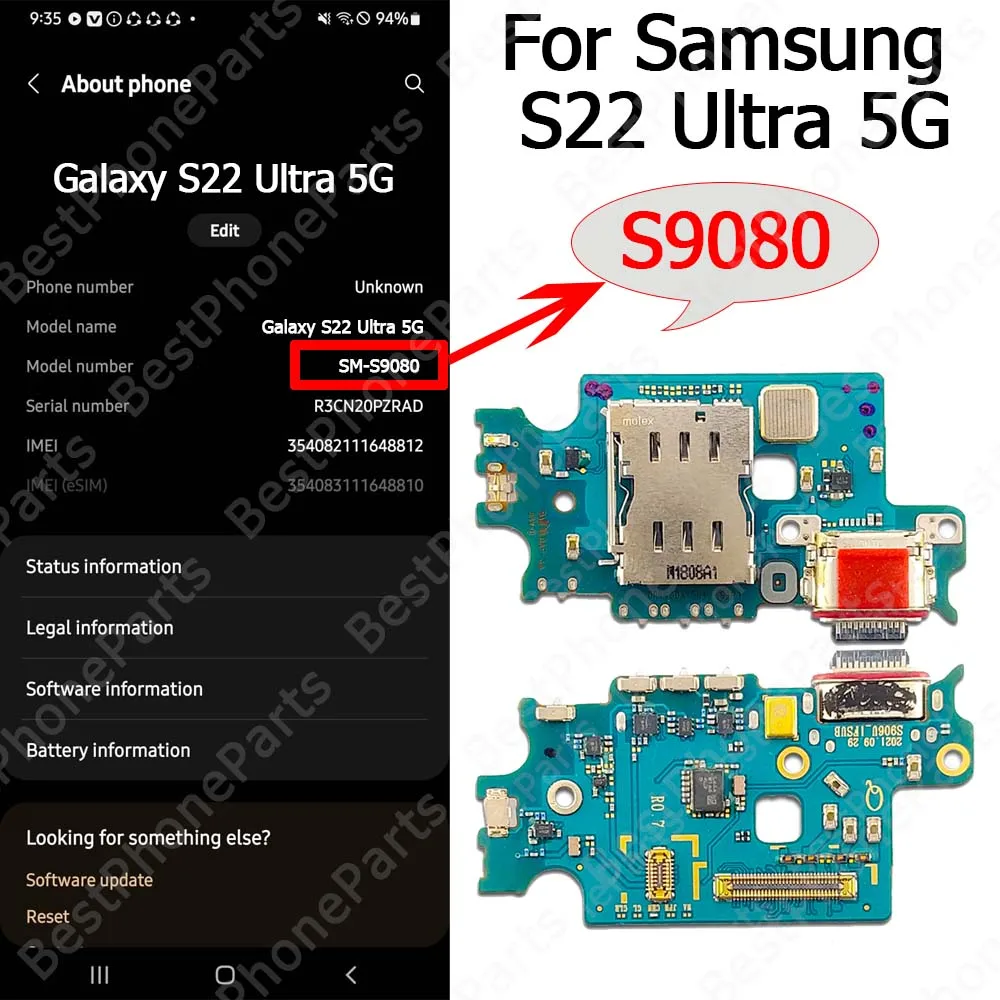 Samsung Galaxy S22 Ultra S901 Charging Port Dock 21 Samsung Galaxy S22 Ultra S901 Charging Port Dock - Image 21