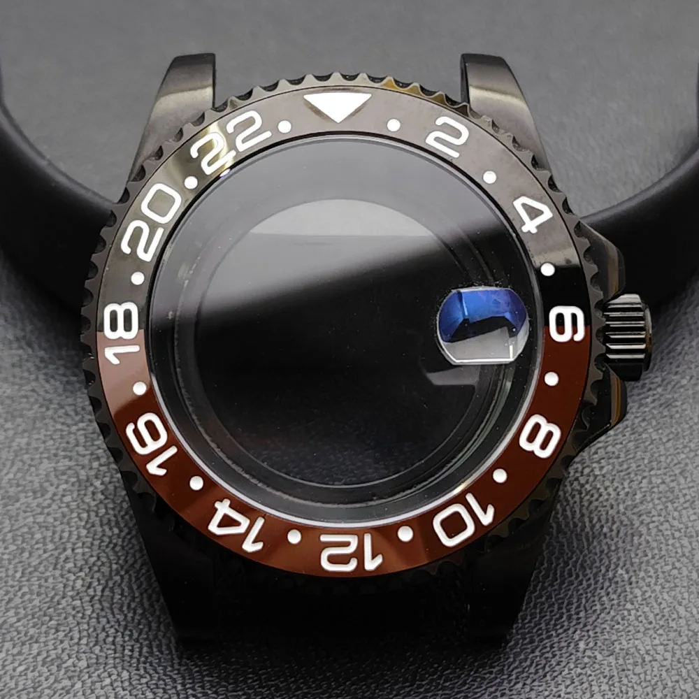 GMT 40.5mm Bidirectional Sapphire Watch Case for NH34/NH35 19 GMT 40.5mm Bidirectional Sapphire Watch Case for NH34/NH35 - Image 19