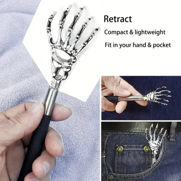 Portable Extendable Stainless Steel Back Scratcher - Image 5