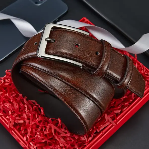 Genuine Leather Men's Business Belt - Image 2