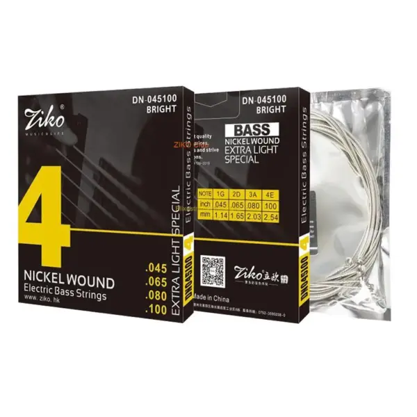 ZIKO Nickel-Plated Bass Guitar Strings DN045 4-6 Strings - Image 4