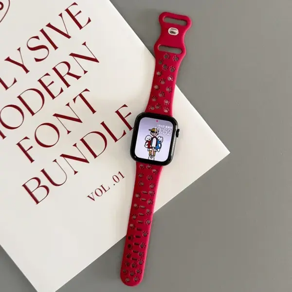Silicone Watch Strap for Apple Watch Series 9-4 - Image 7