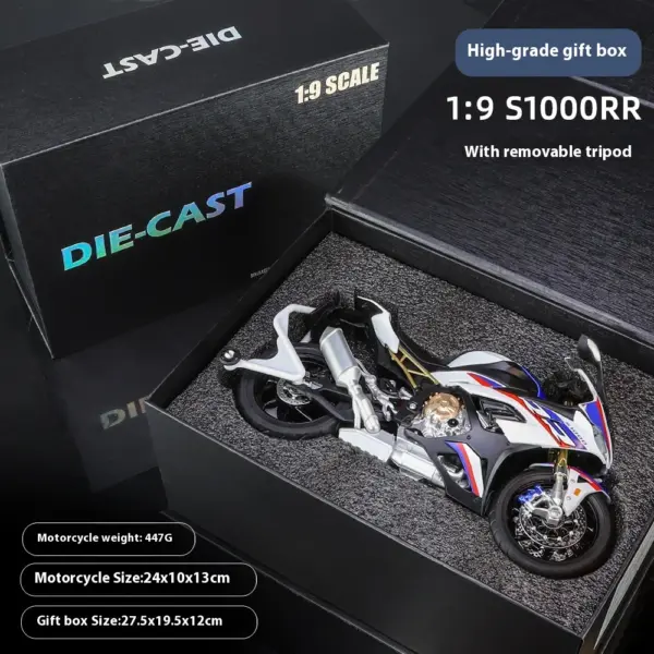 1:9 BMW M1000RR Diecast Motorcycle Model - Image 9
