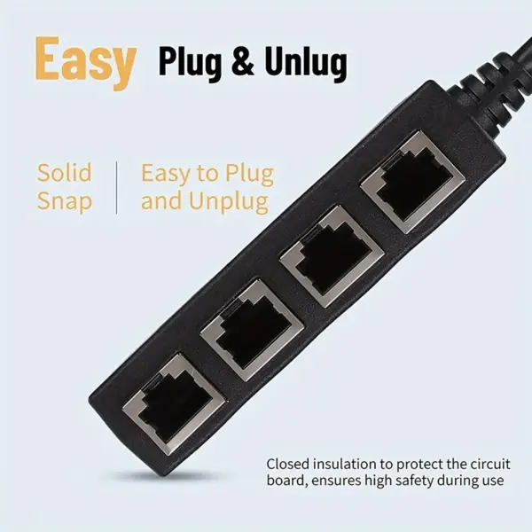 RJ45 1In 4Out CAT7 Network Splitter Adapter - Image 5