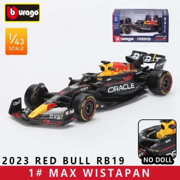 Bburago 1:43 Red Bull RB19 F1 Die-Cast Model - Image 17