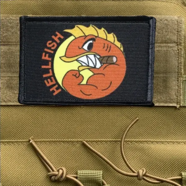 Fighting Hellfish Morale Badge Embroidery Patch - Image 2