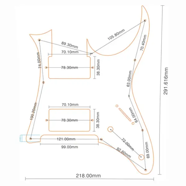 Pleroo Ibanez RG350EXZ HH Pickguard Set - Image 6