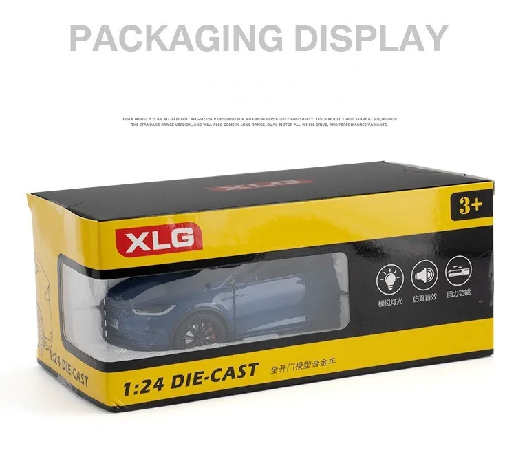 Black 1:24 Scale Model X Die-Cast Car 6 Black 1:24 Scale Model X Die-Cast Car - Image 6