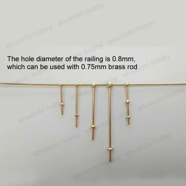 5PCS Brass Railing Guardrail for Scale Ship Models - Image 6